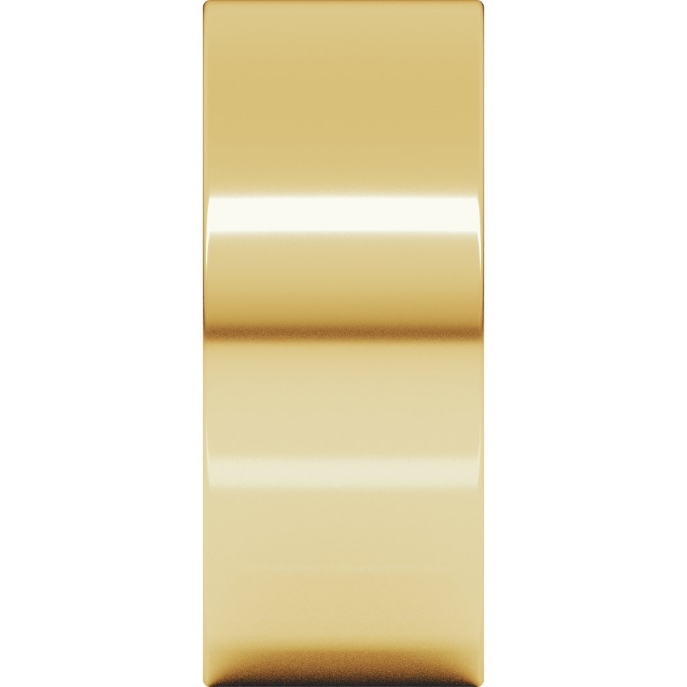 14K Yellow Gold 8 mm Lightweight Flat Band Size 10