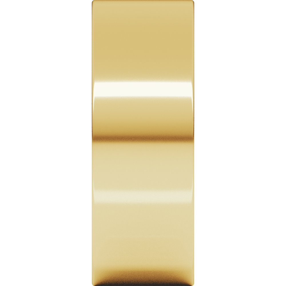 14K Yellow Gold 7 mm Lightweight Flat Band Size 7.5