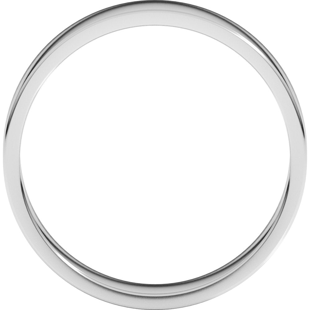 14K White Gold 4.5 mm Lightweight Flat Band Size 12