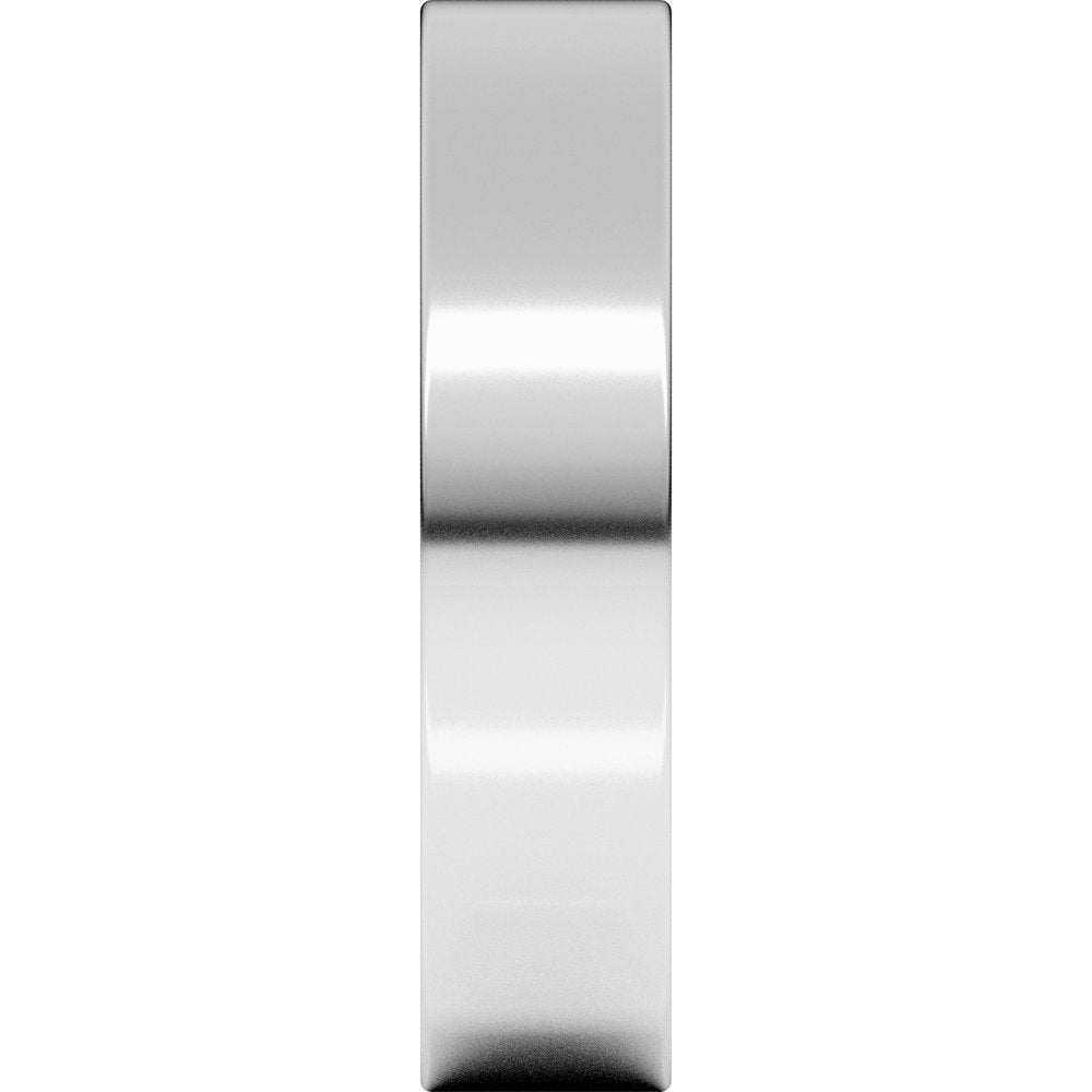 14K White Gold 4.5 mm Lightweight Flat Band Size 12