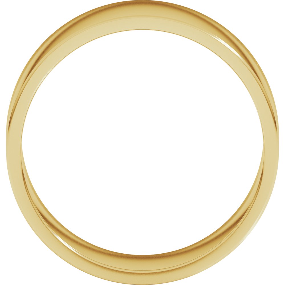 14K Yellow Gold 8 mm Lightweight Flat Band Size 10