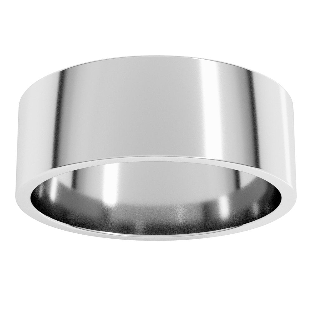 10K White Gold 7 mm Lightweight Flat Band Size 5