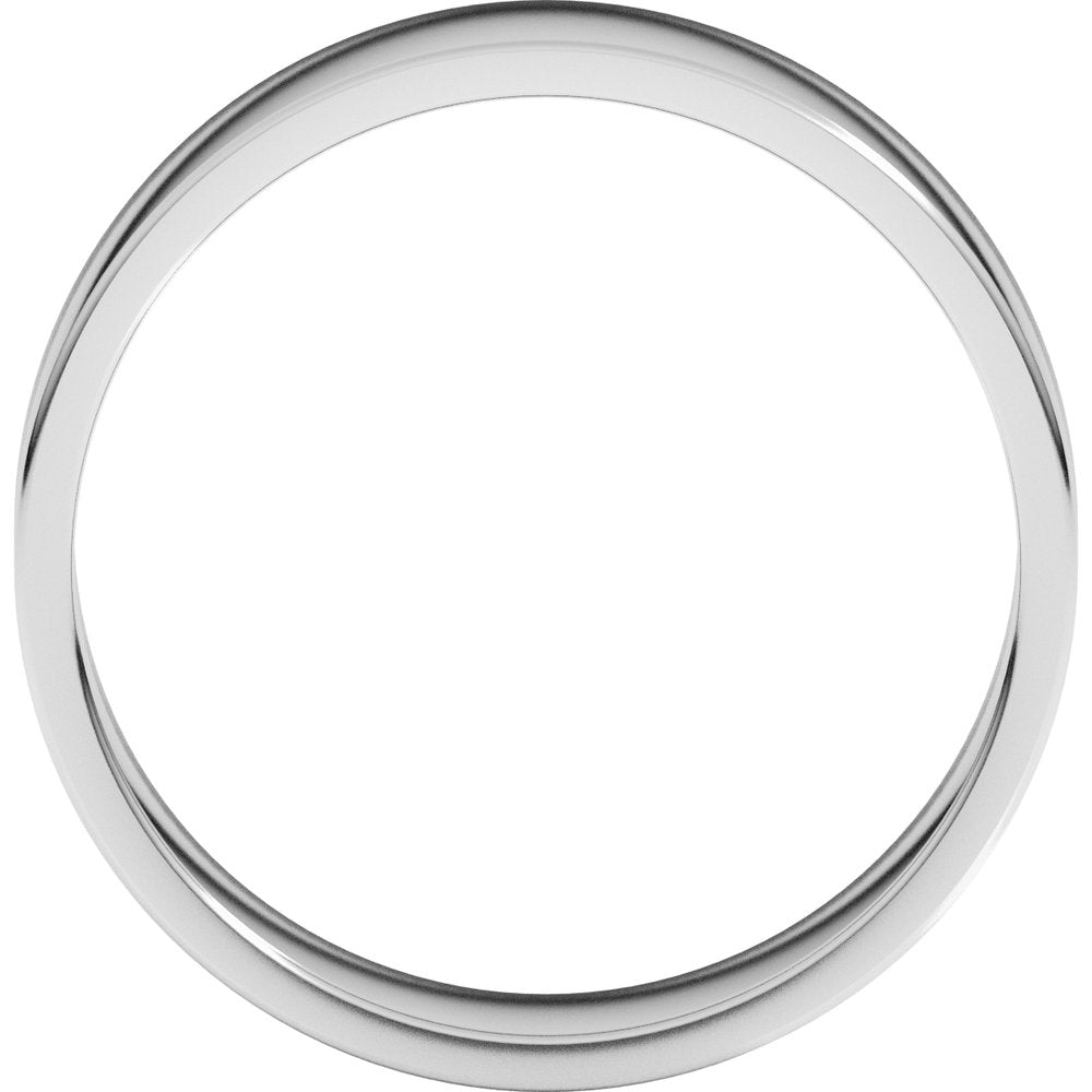 14K White Gold 5.5 mm Lightweight Flat Band Size 8