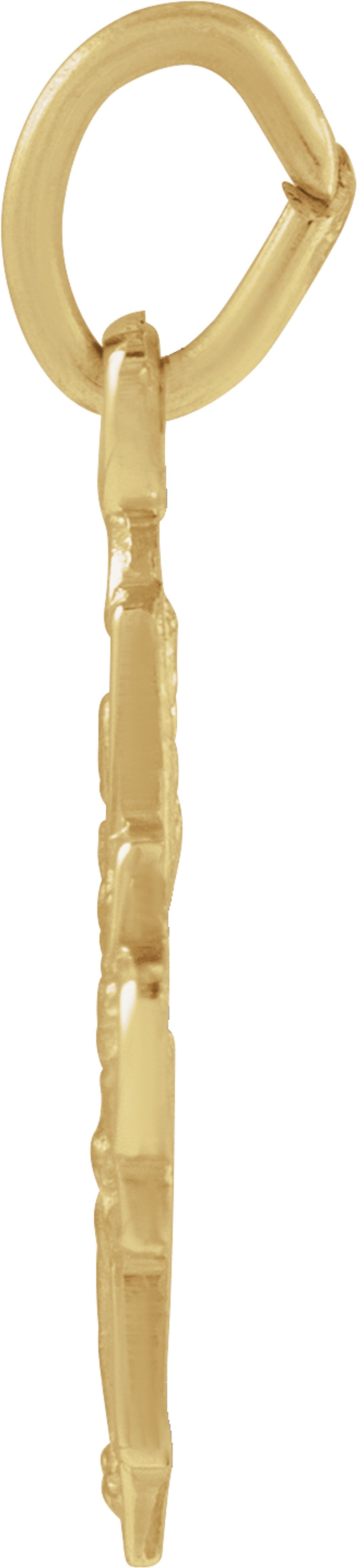 14K Yellow Gold 12x12 mm Four-Way Cross Medal