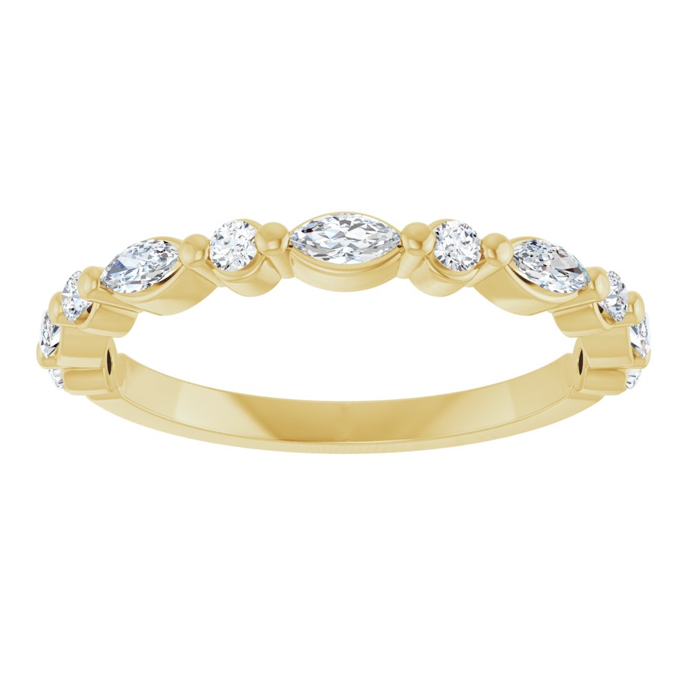 14K Yellow Gold 3/8 CTW Lab-Grown Diamond Anniversary Band