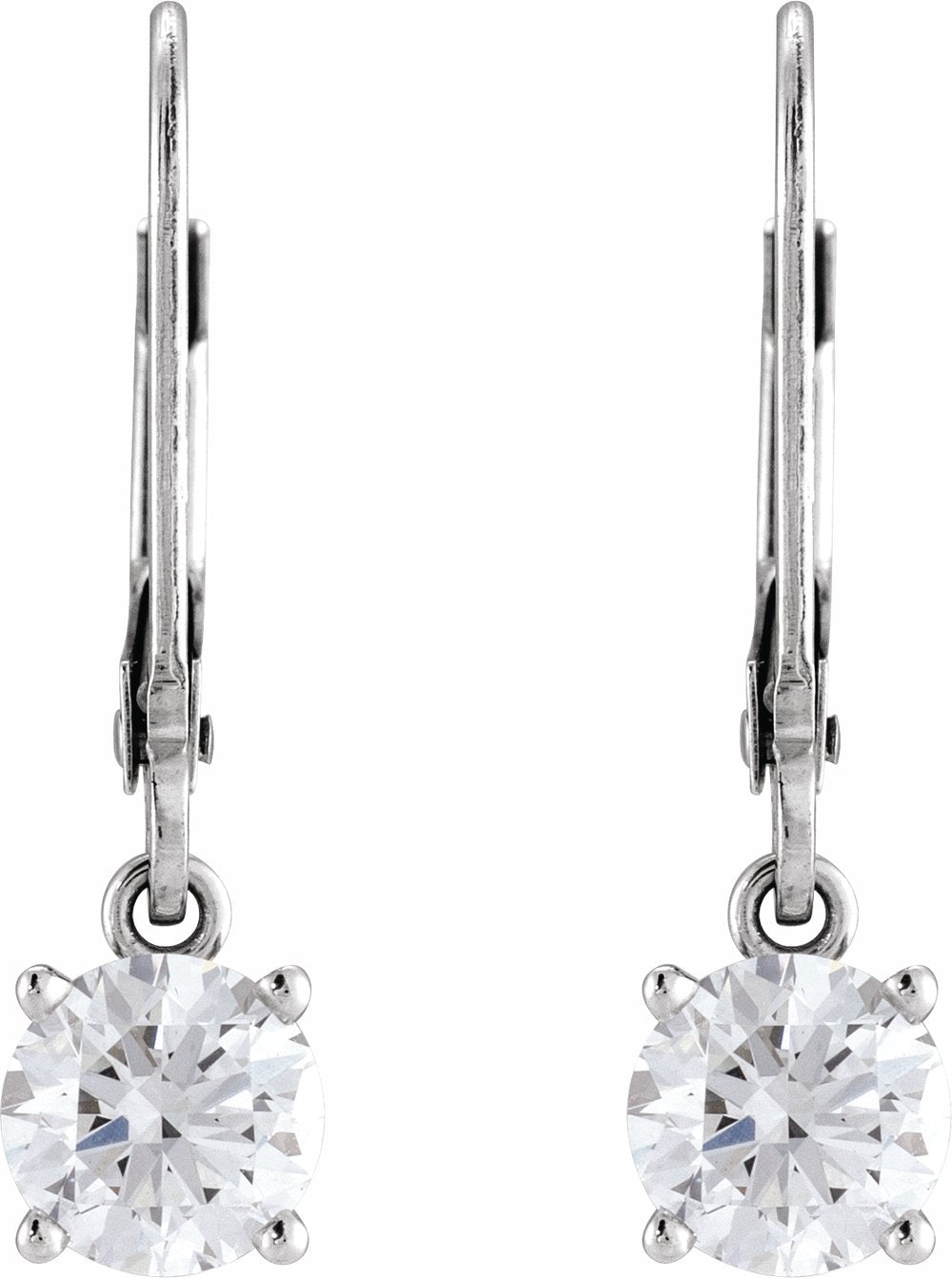 14K White Gold 1/2 CTW Lab-Grown White Diamond Earrings