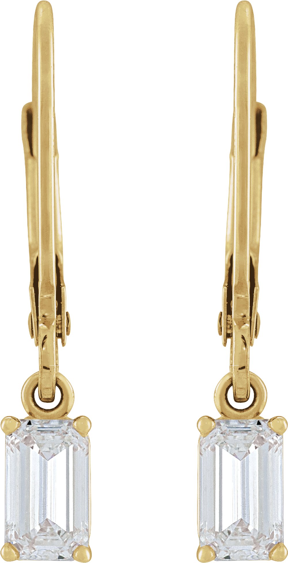 14K Yellow Gold 3/4 CTW Lab-Grown Diamond Dangle Earrings