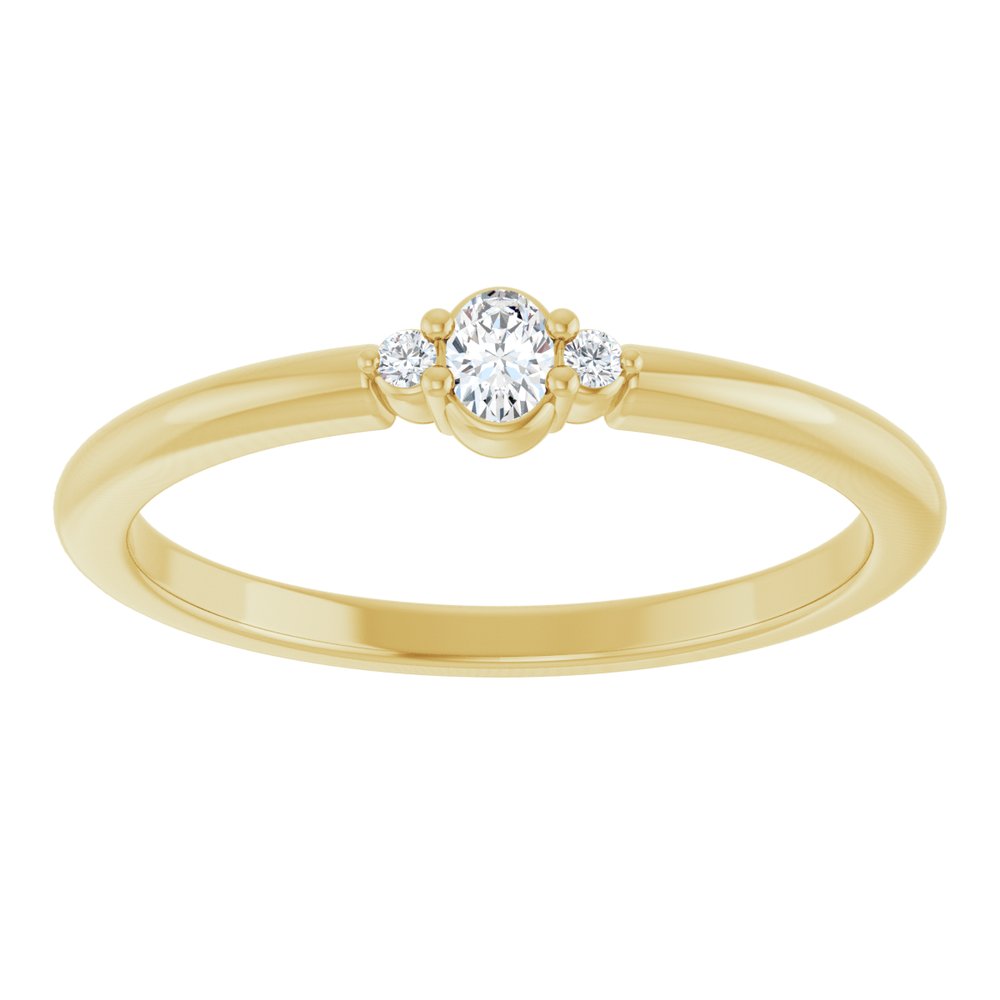 14K Yellow Gold .07 CTW Lab-Grown Diamond Stackable Ring
