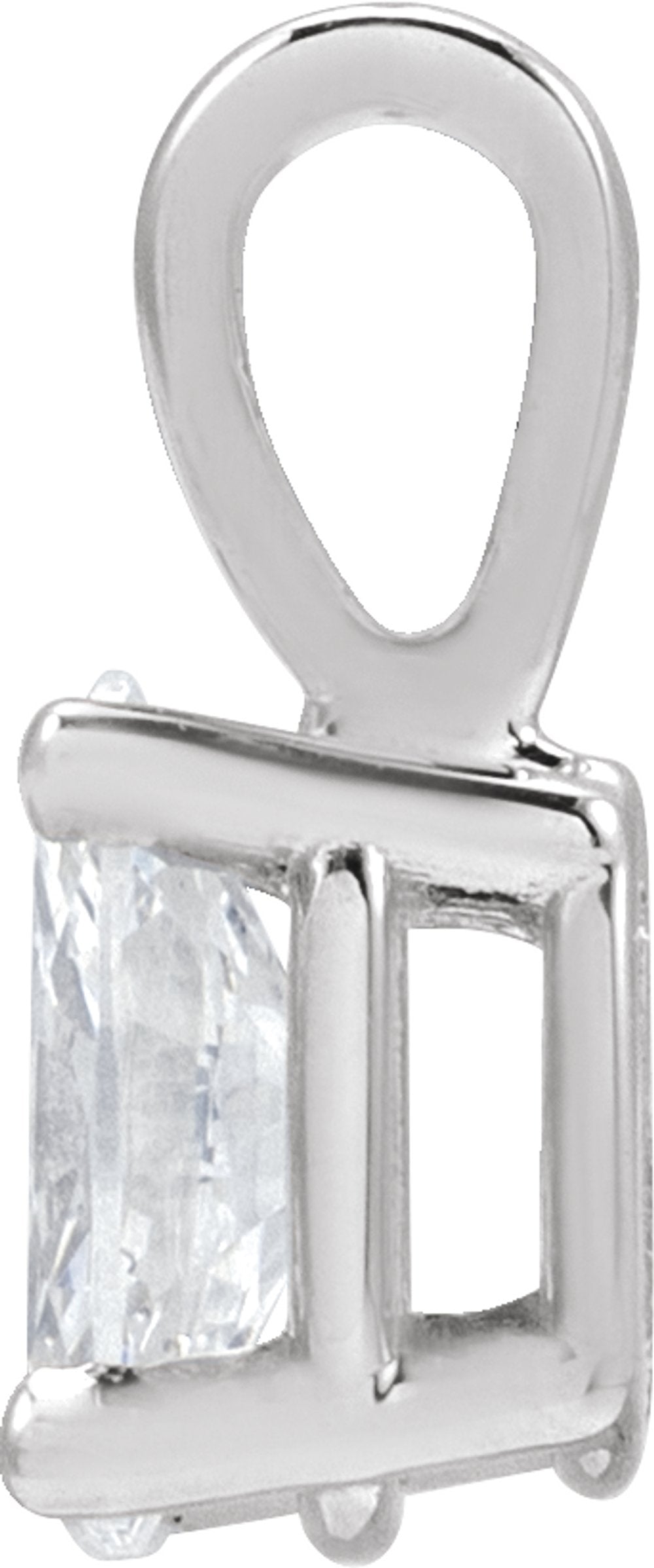 14K White Gold 1/4 CT Natural Diamond Pendant