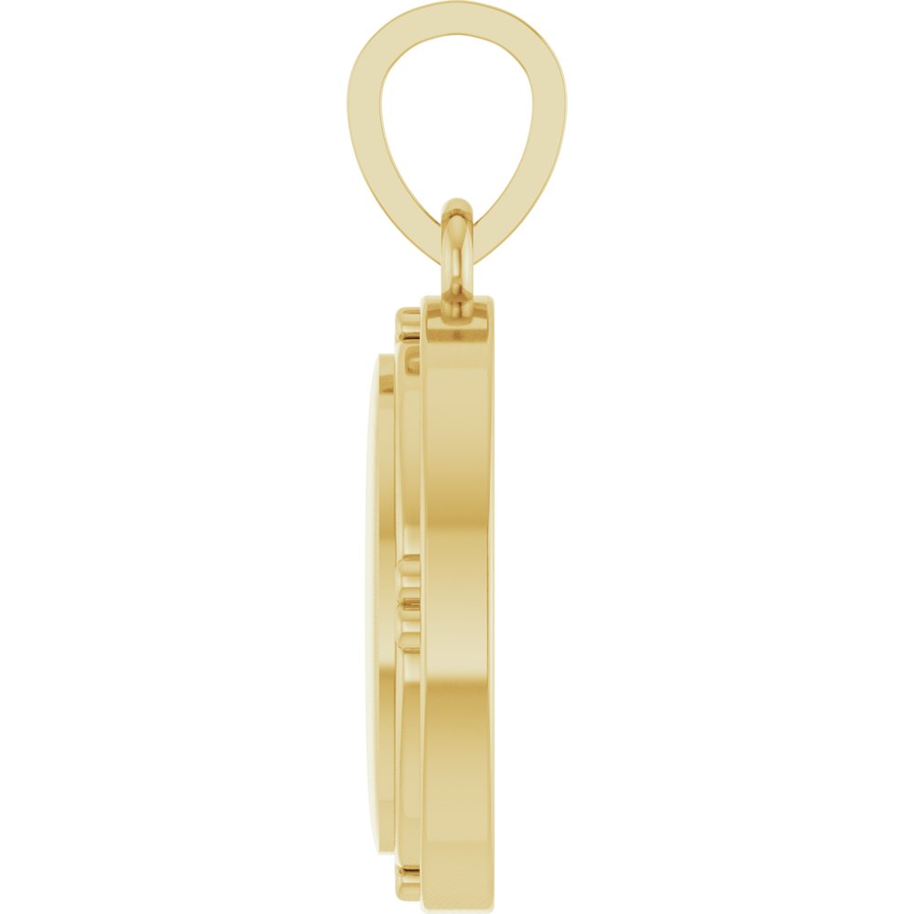 10K Yellow Gold Engravable Pendant