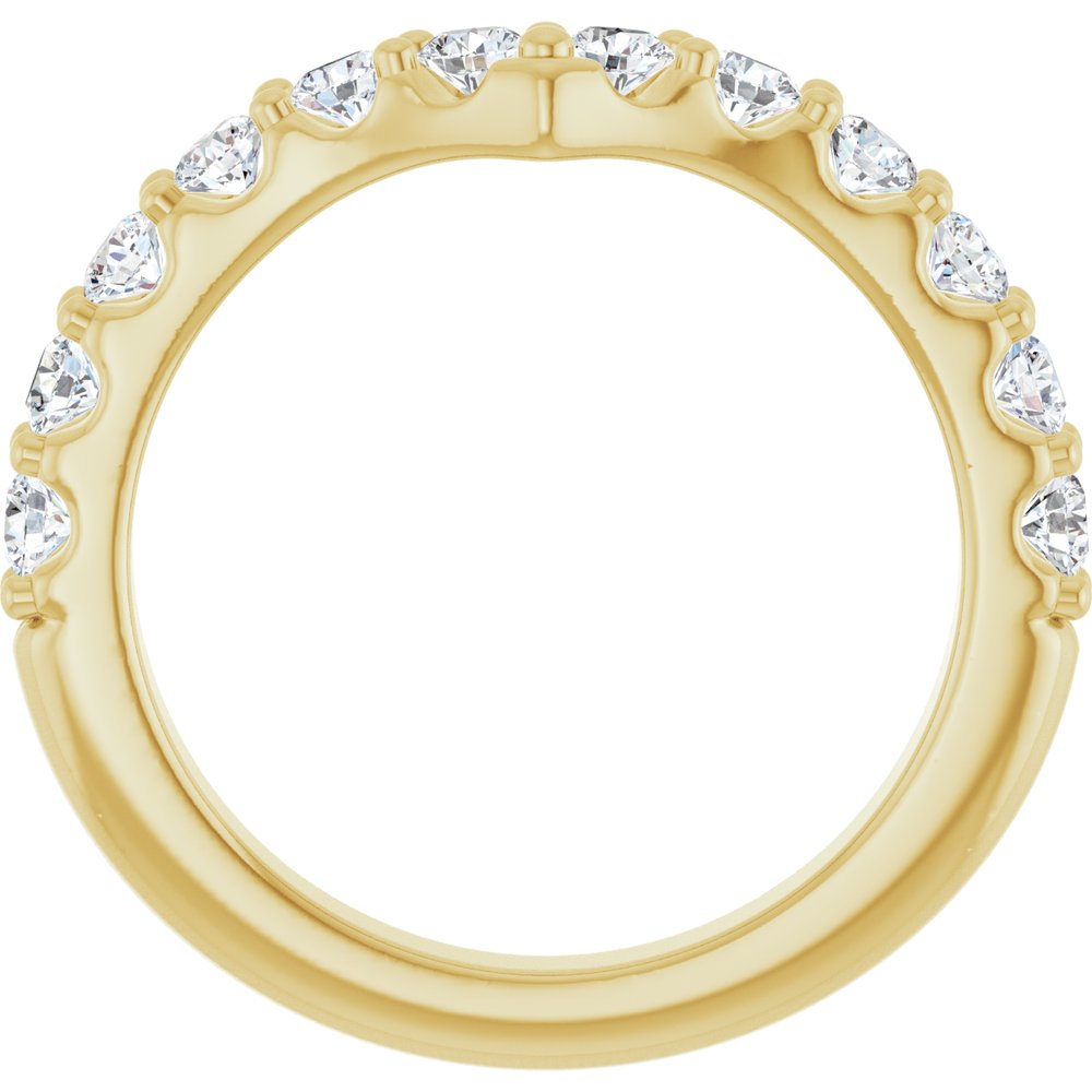 14K Yellow Gold 3/4 CTW Lab-Grown Diamond Contour Band