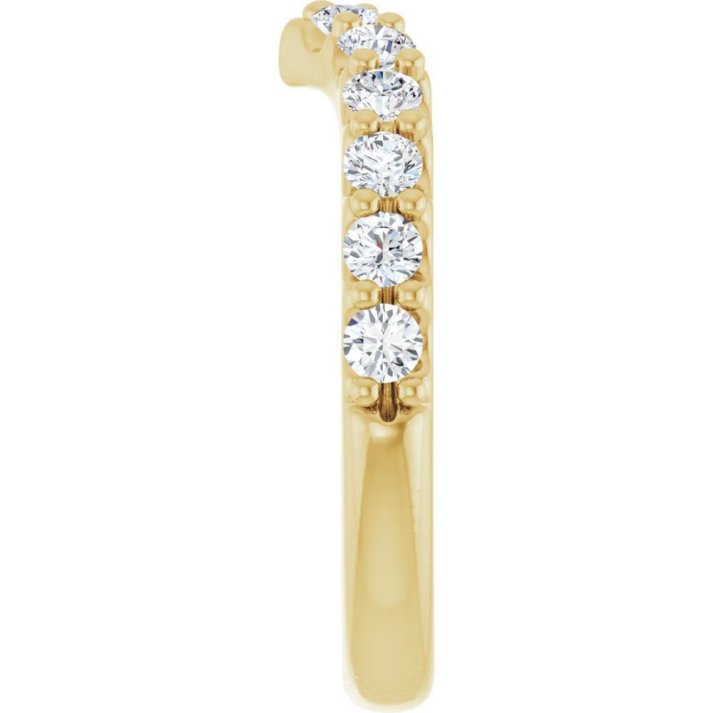 14K Yellow Gold 3/4 CTW Lab-Grown Diamond Contour Band