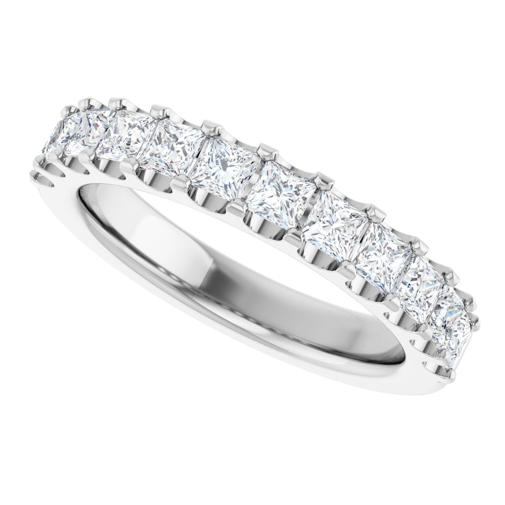 14K White Gold 1 1/8 CTW Natural Diamond Anniversary Band