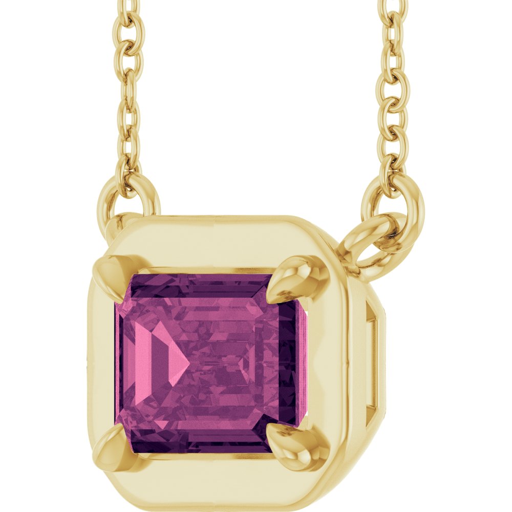 14K Yellow Gold Natural Tourmaline 18" Necklace
