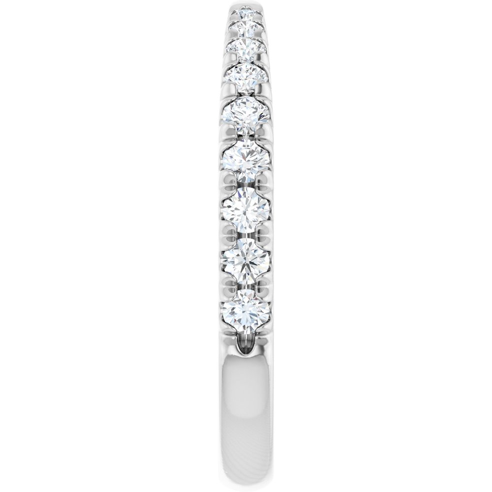 14K White Gold 3/8 CTW Lab-Grown Diamond Contour Band