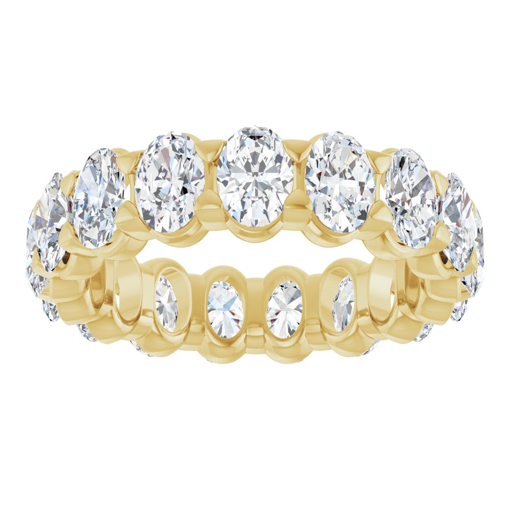 14K Yellow Gold 4 1/2 CTW Lab-Grown Diamond Eternity Band Size 6.5