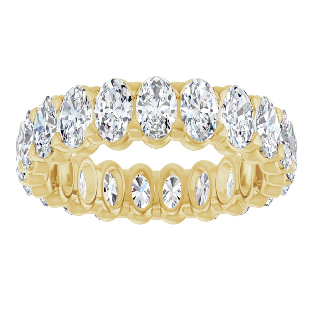 14K Yellow 5 CTW Lab-Grown Diamond Eternity Band Size 7
