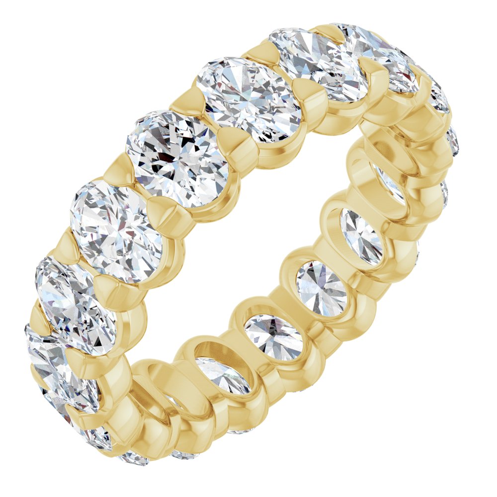 14K Yellow Gold 4 1/3 CTW Lab-Grown Diamond Eternity Band Size 6
