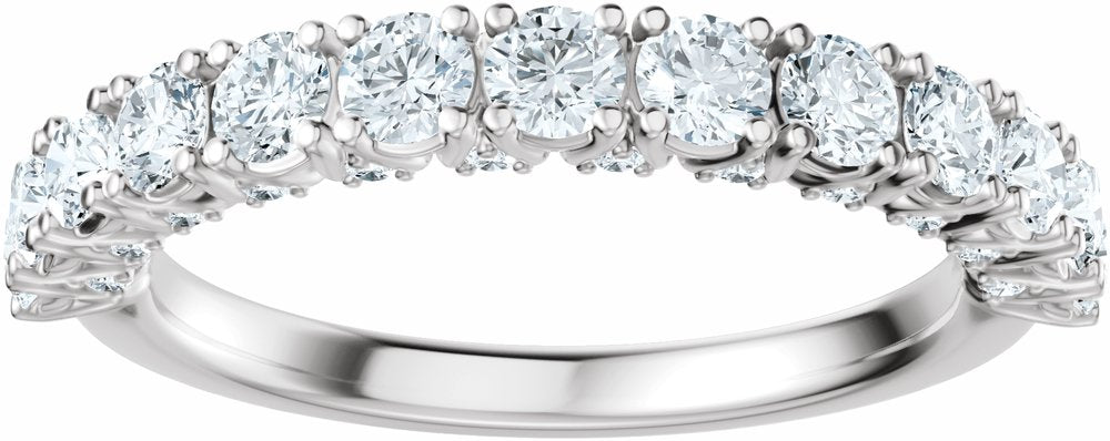 14K White Gold 1 CTW Lab-Grown Diamond Anniversary Band