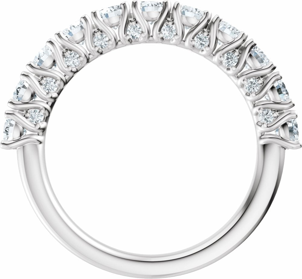 14K White Gold 1 1/5 CTW Lab-Grown Diamond Anniversary Band