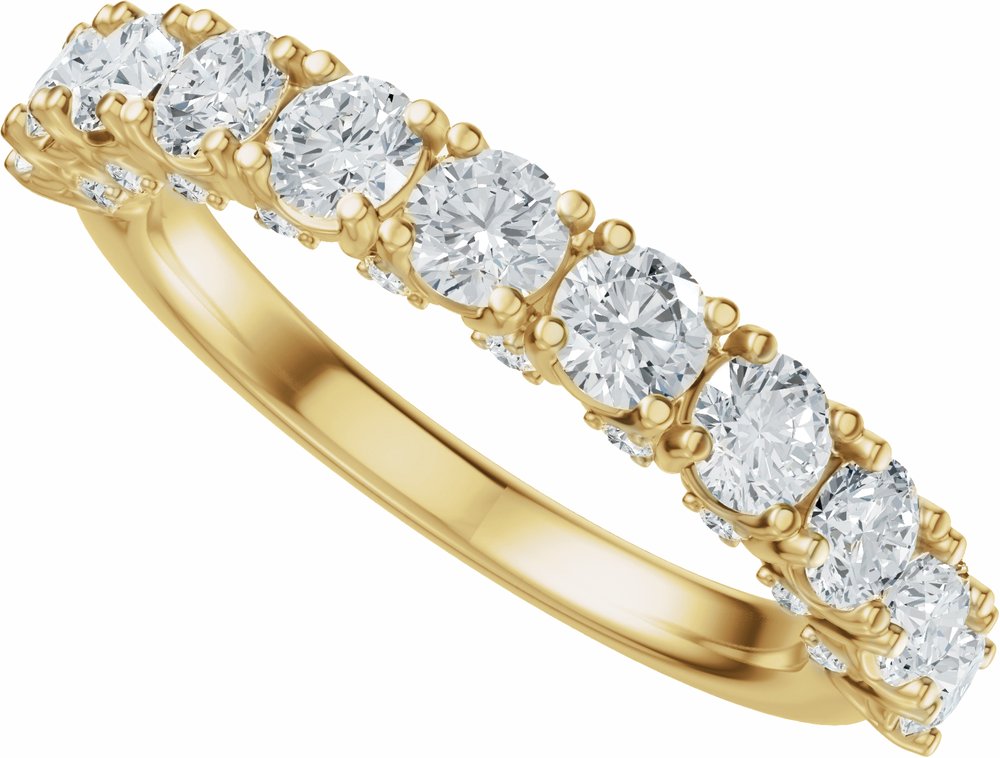 14K Yellow Gold 1 1/5 CTW Lab-Grown Diamond Anniversary Band
