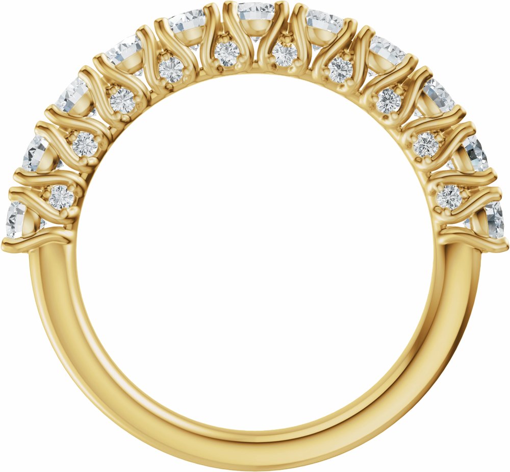 14K Yellow Gold 1 1/5 CTW Lab-Grown Diamond Anniversary Band