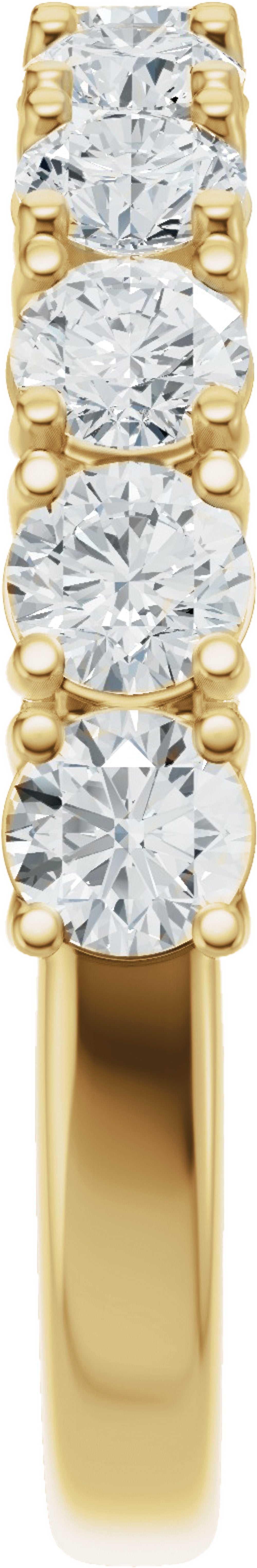 14K Yellow Gold 1 1/5 CTW Lab-Grown Diamond Anniversary Band