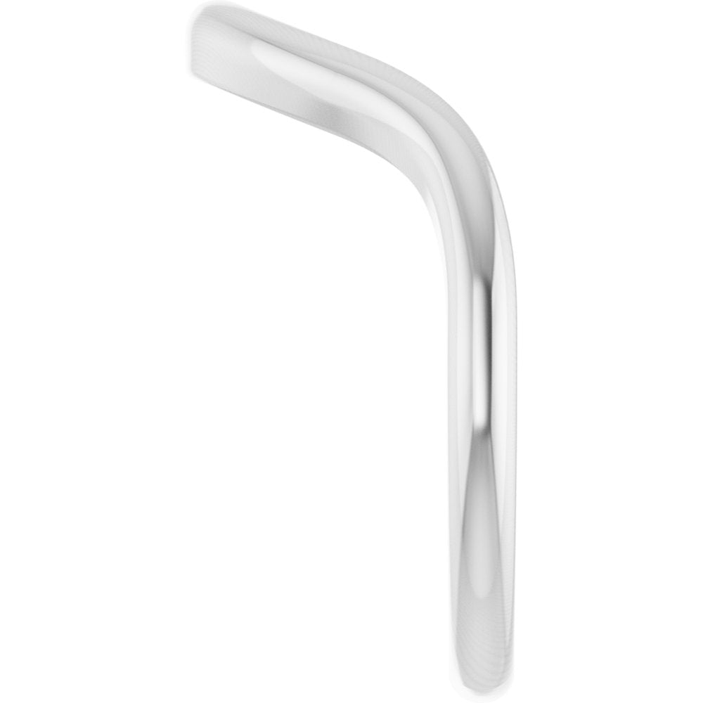 14K White Gold Contour Band