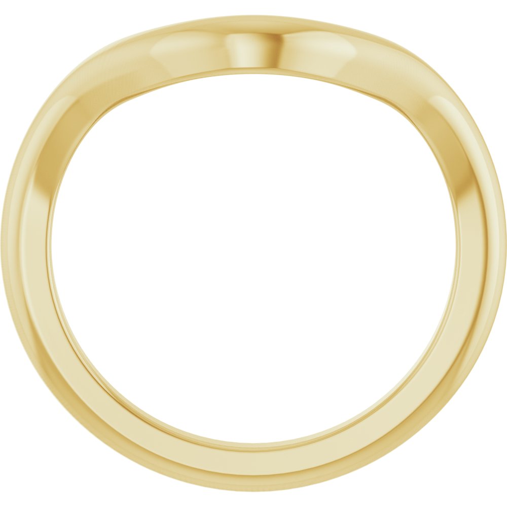 14K Yellow Gold Contour Band