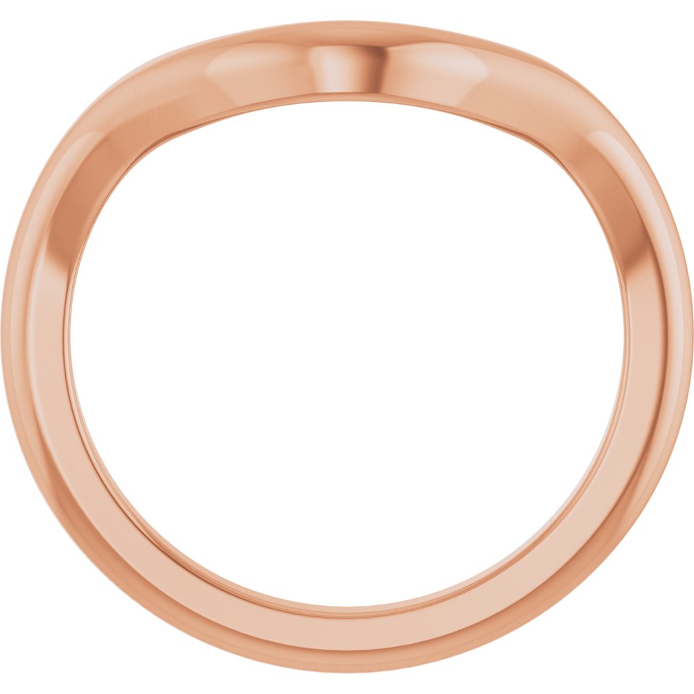 14K Rose Gold Contour Band