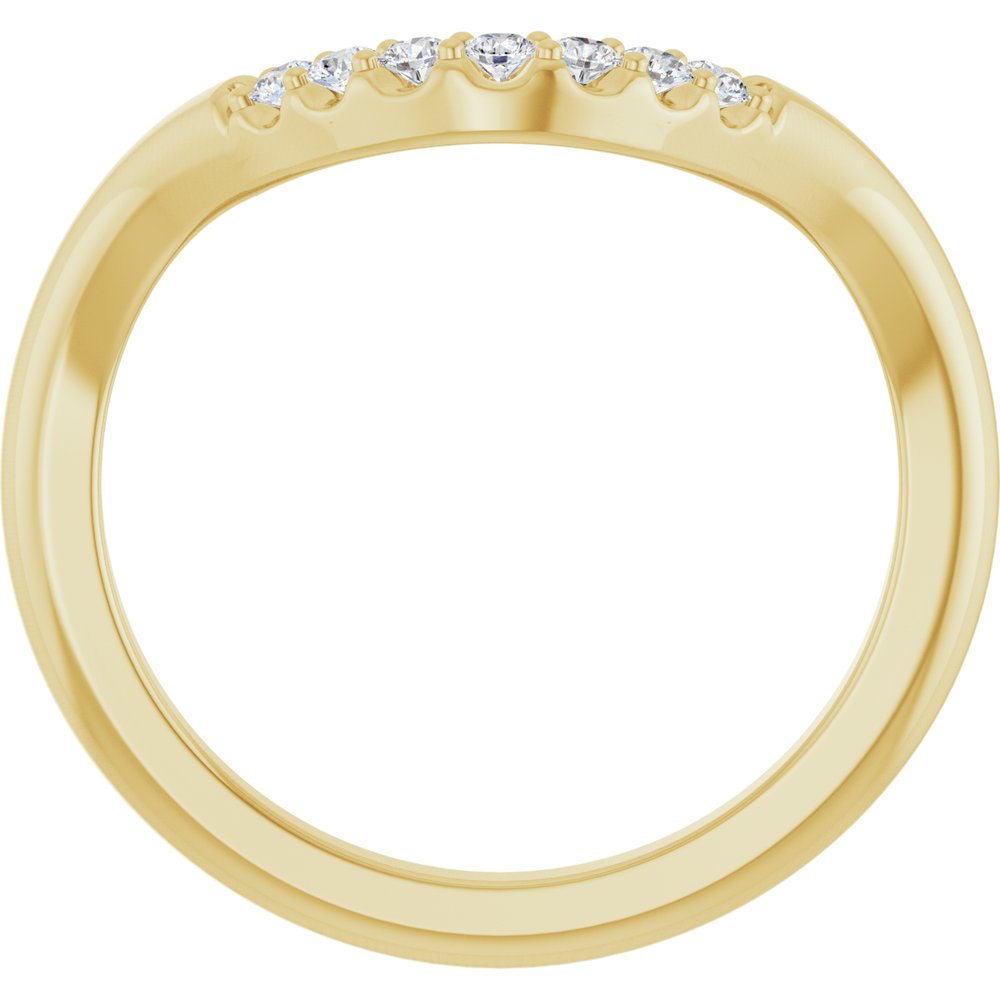 14K Yellow Gold 1/6 CTW Lab-Grown Diamond Contour Band