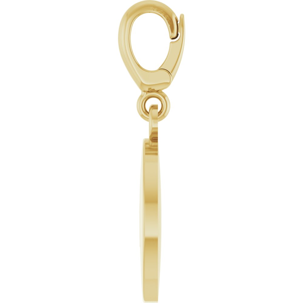 14K Yellow Gold .01 CTW Lab-Grown Diamond Engravable Heart Charm/Pendant