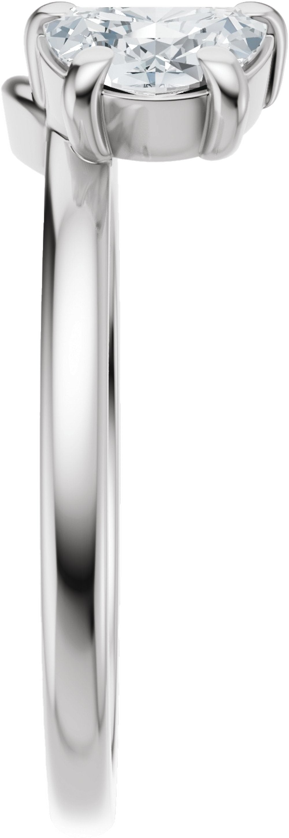 14K White Gold 1 CTW Lab-Grown Diamond Wrap-Style Ring Enhancer