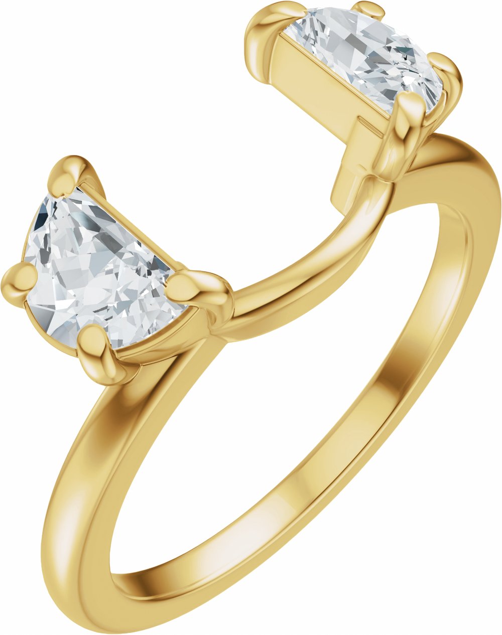 14K Yellow Gold 1 CTW Lab-Grown Diamond Wrap-Style Ring Enhancer