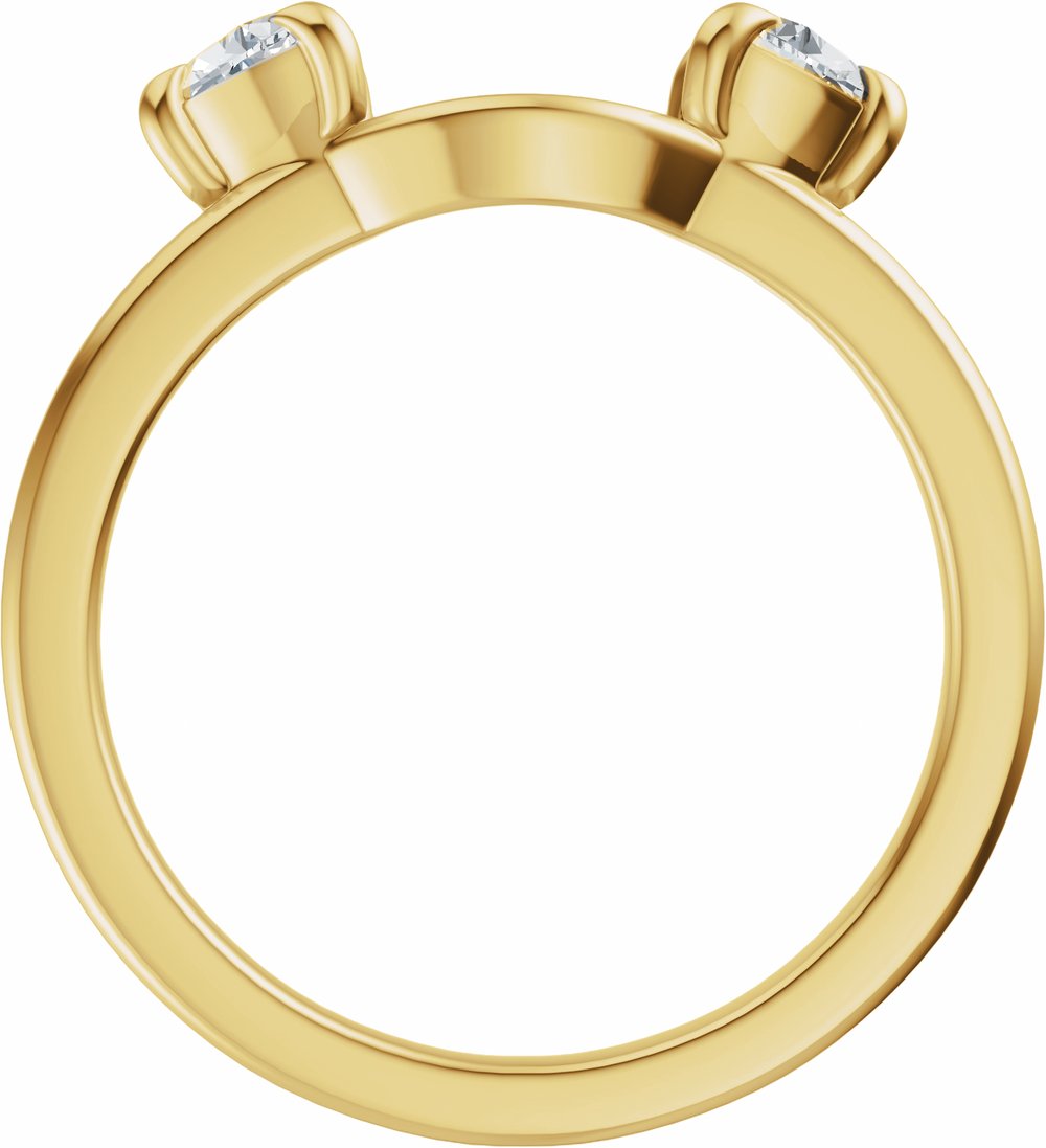 14K Yellow Gold 1 CTW Lab-Grown Diamond Wrap-Style Ring Enhancer