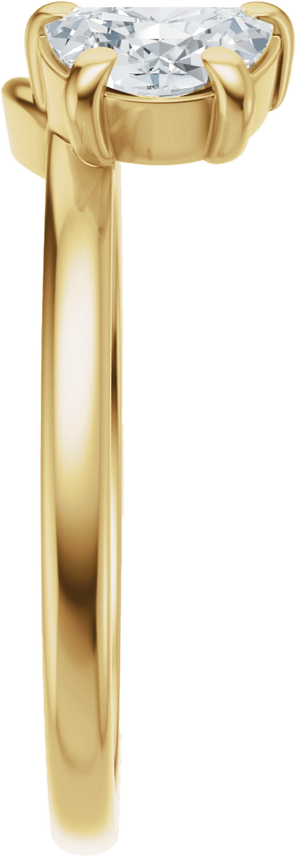 14K Yellow Gold 1 CTW Lab-Grown Diamond Wrap-Style Ring Enhancer