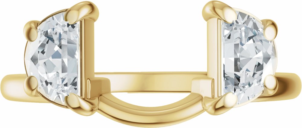14K Yellow Gold 1 CTW Lab-Grown Diamond Wrap-Style Ring Enhancer