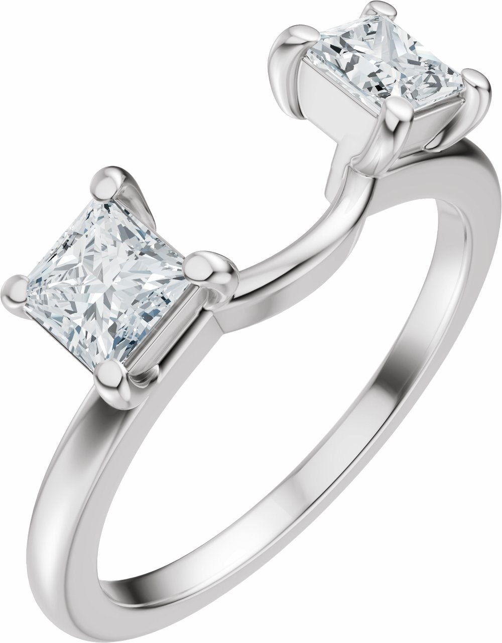 14K White Gold 3/4 CTW Lab-Grown Diamond Wrap-Style Ring Enhancer