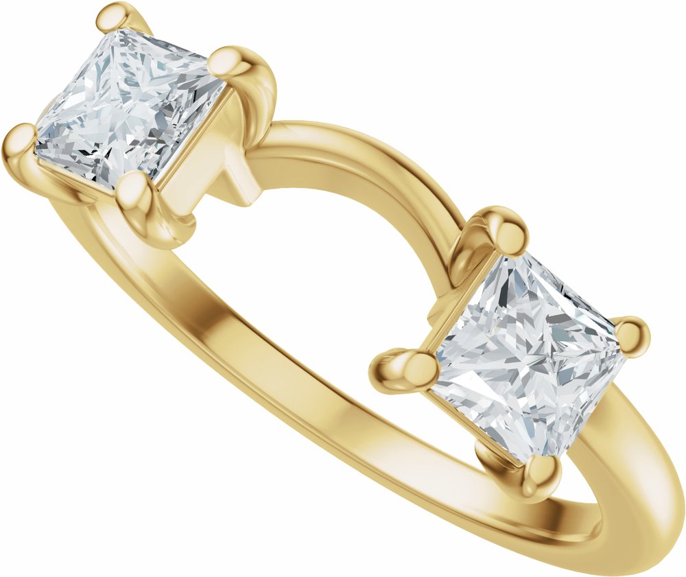14K Yellow Gold 3/4 CTW Lab-Grown Diamond Wrap-Style Ring Enhancer