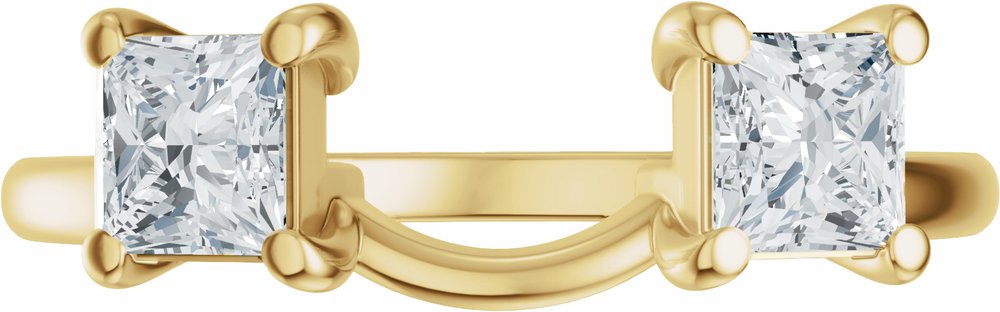 14K Yellow Gold 3/4 CTW Lab-Grown Diamond Wrap-Style Ring Enhancer