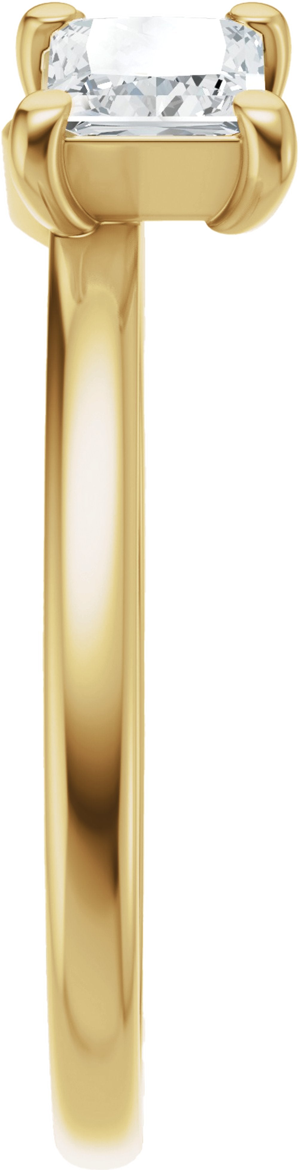 14K Yellow Gold 3/4 CTW Lab-Grown Diamond Wrap-Style Ring Enhancer