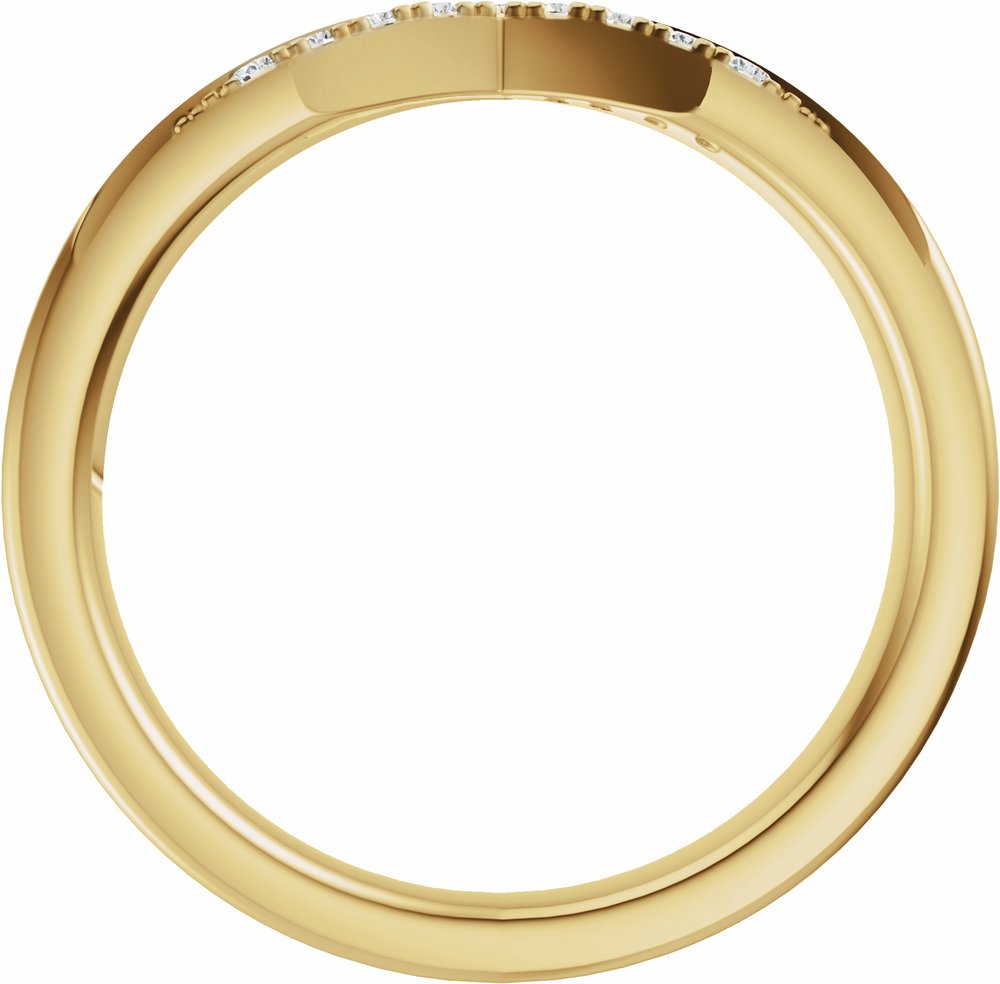 14K Yellow Gold 1/10 CTW Natural Diamond Contour Band