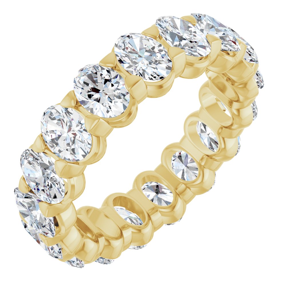 14K Yellow Gold 4 1/2 CTW Lab-Grown Diamond Eternity Band Size 6.5