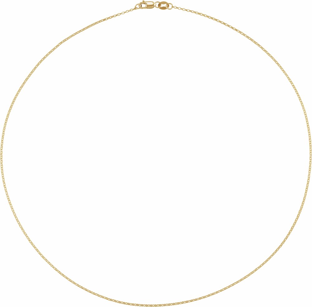 14K Yellow Gold 1.1 mm Rolo 18" Chain