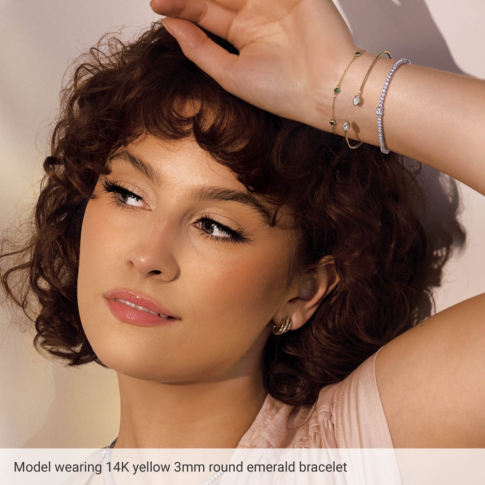 Sterling Silver Lab-Grown Blue Sapphire Bezel-Set Solitaire 6 1/2-7 1/2" Bracelet