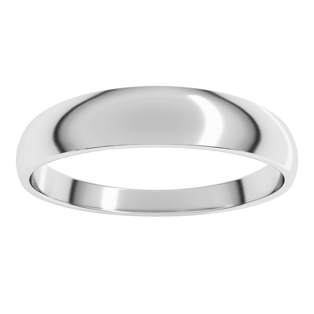 Sterling Silver 4 mm Round Tapered Lightweight Band Size10