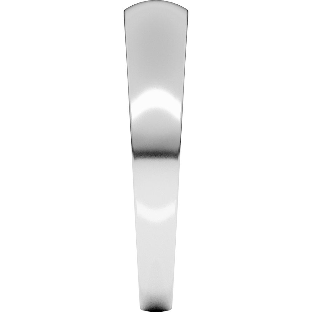 14K White Gold 4 mm Round Tapered Lightweight Band Size10
