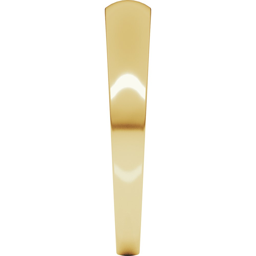 14K Yellow Gold 3.5 mm Round Tapered Lightweight Band Size10.5