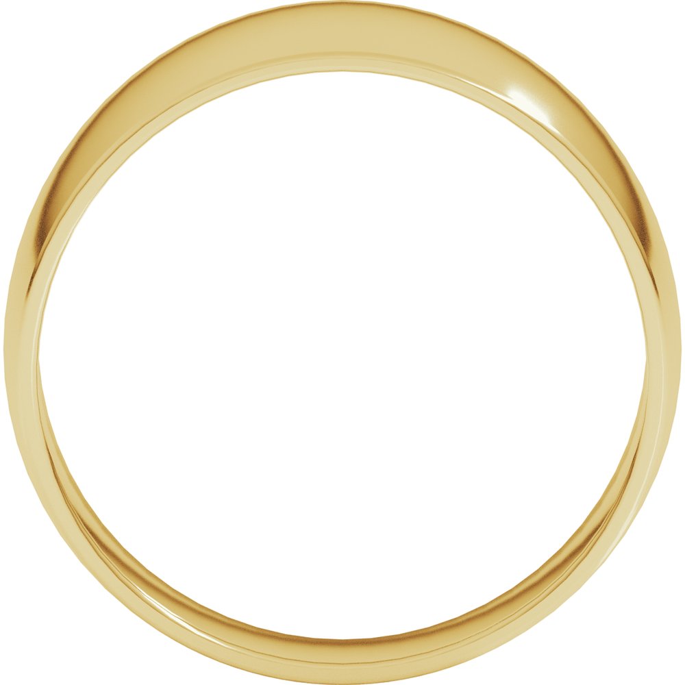 10K Yellow Gold 10 mm Round Tapered Lightweight Band Size6