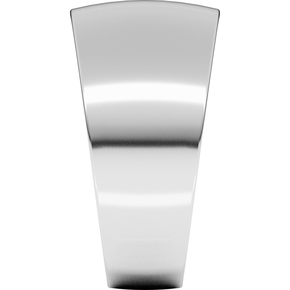 14K White Gold 10 mm Round Tapered Lightweight Band Size5